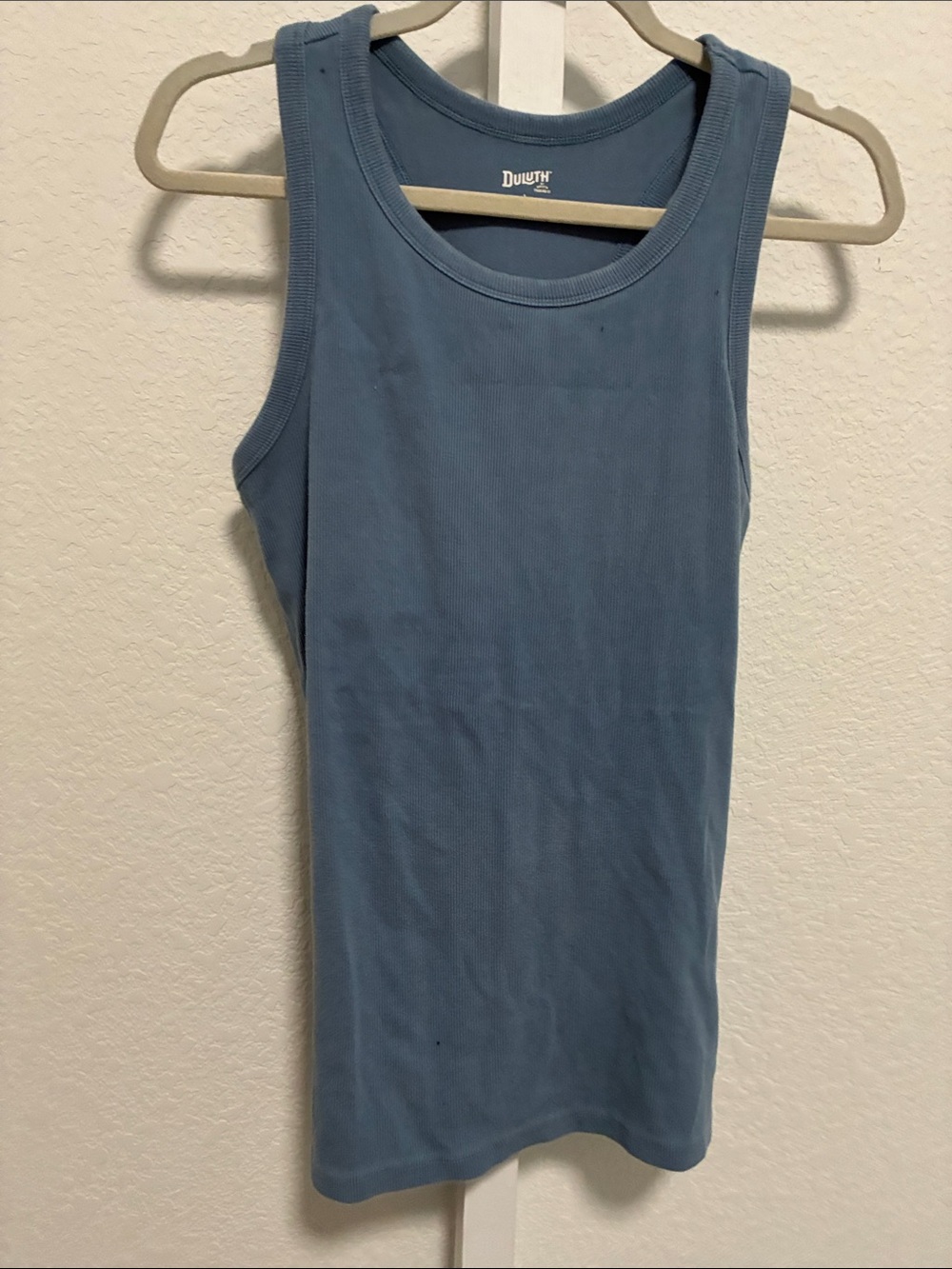 Duluth Blue Ribbed Racerback Tank Top - Picture 3 of 6